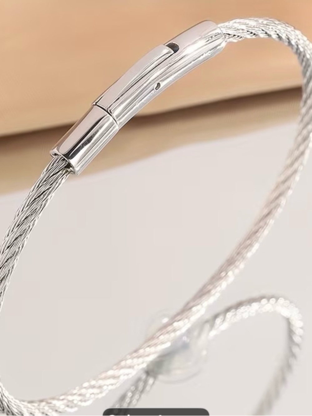 Silver Twisted Cable Bracelet - Minimal Modern Design